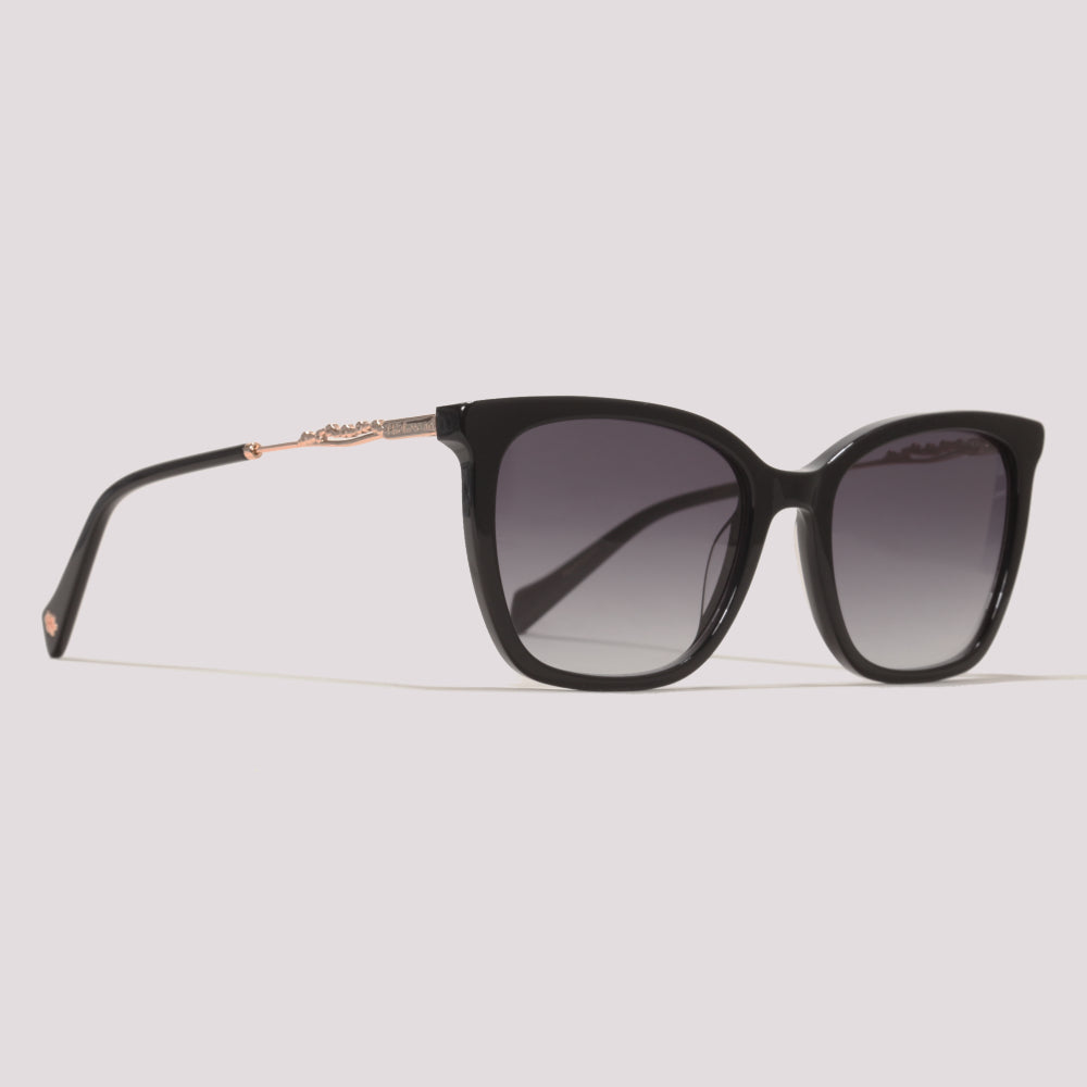 Hickmann Acacia 18 A01 Preto Brilho Preto Degradê - Sol - 54 mm