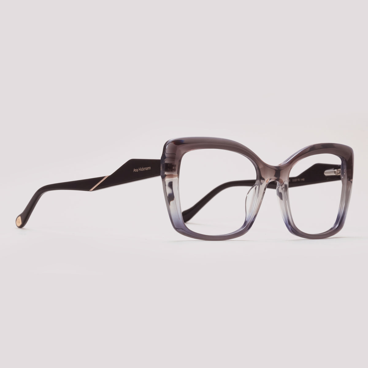 Ana Hickmann AH60078N A03 Cinza e Azul Degradê Translúcido - Grau - 52 mm