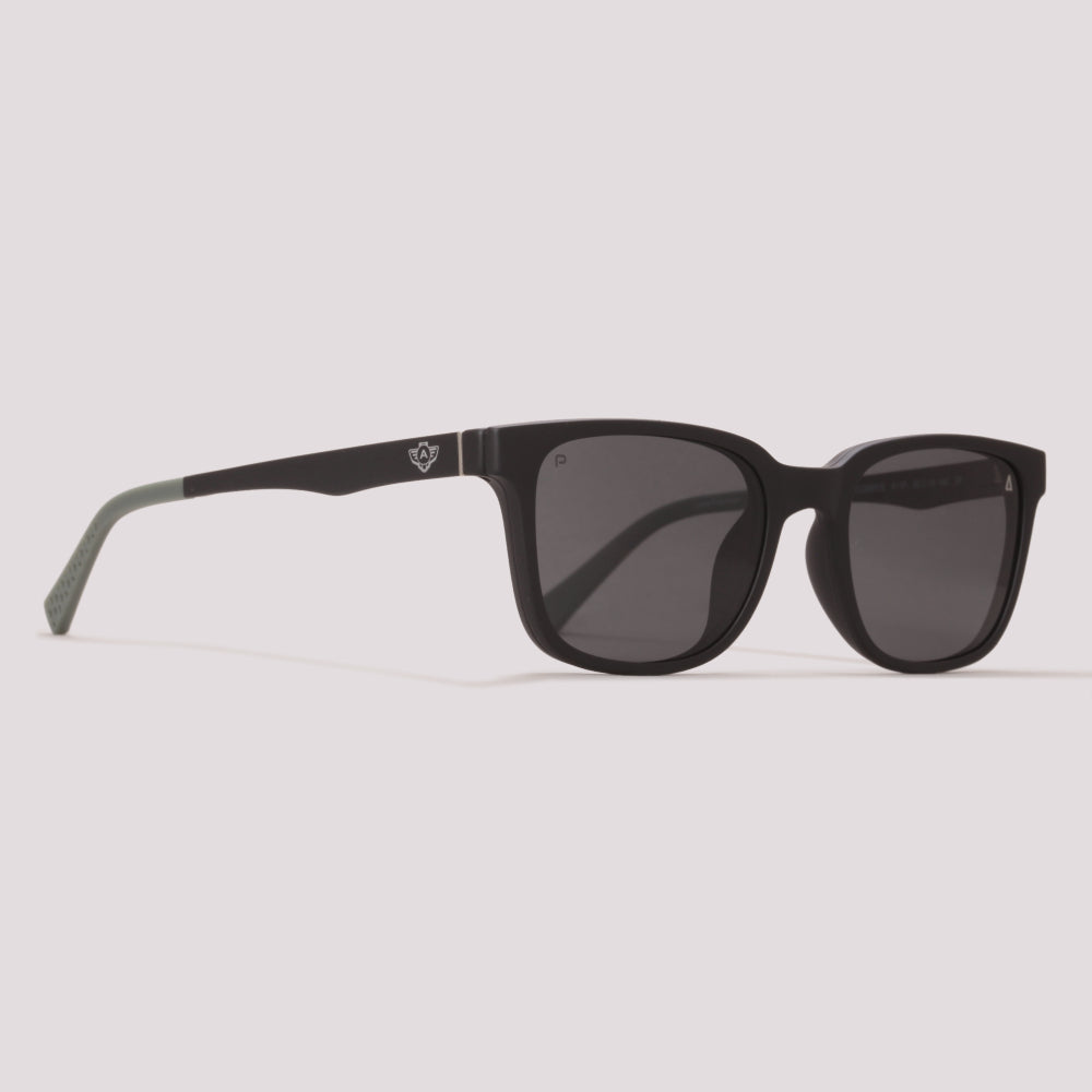 Atitude Attach Campus Clip on A11P Preto Fosco Preto Polarizado - Grau - 50 mm
