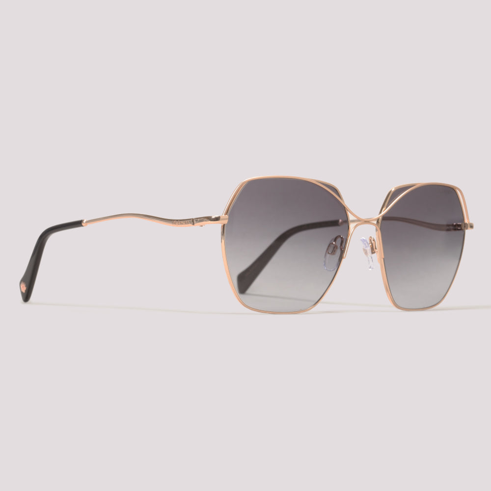 Hickmann Azaleia 11 04A Dourado Brilho Preto Degradê - Sol - 58 mm