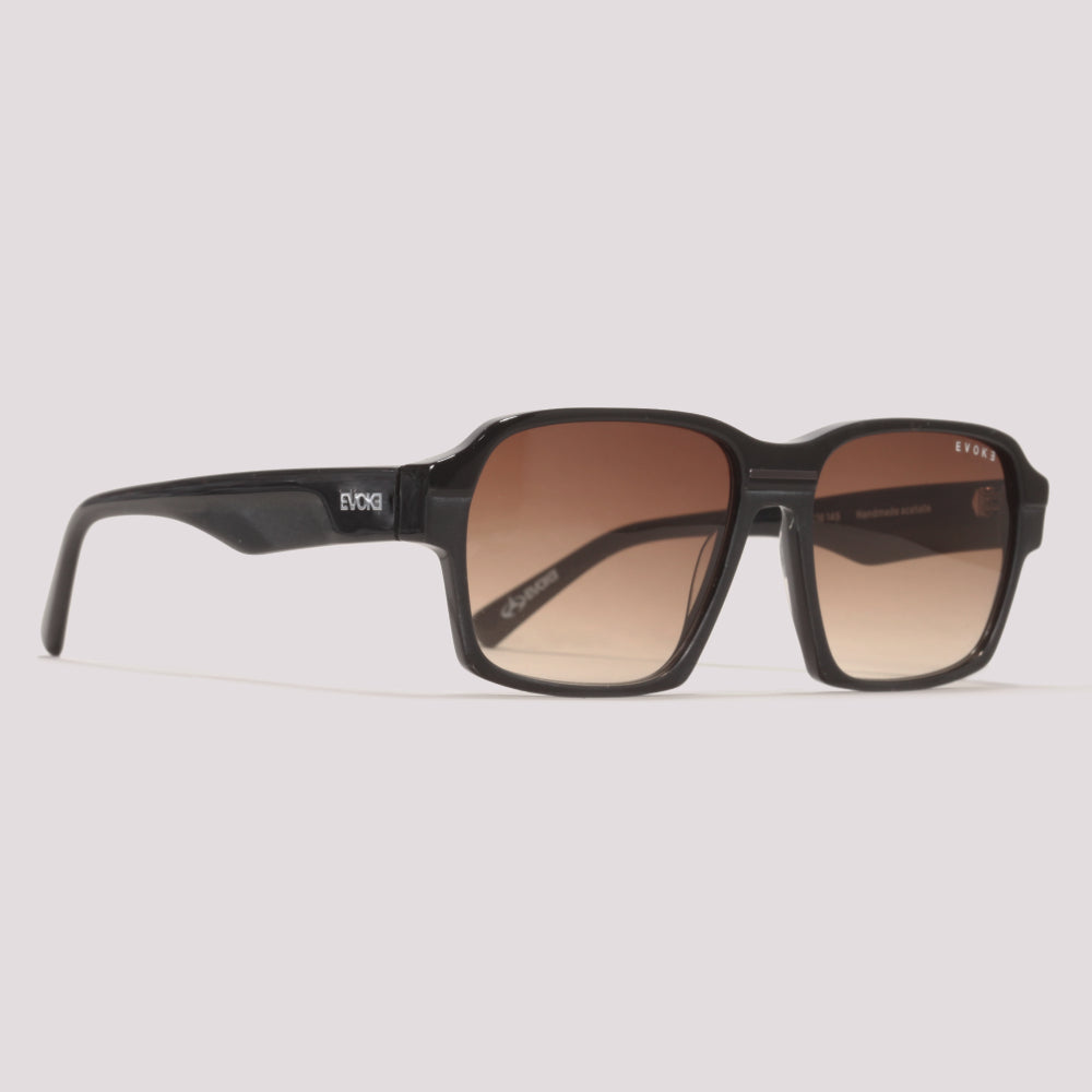 Evoke EVK RX71S A01 Preto Brilho Marrom Degradê - Sol - 56 mm