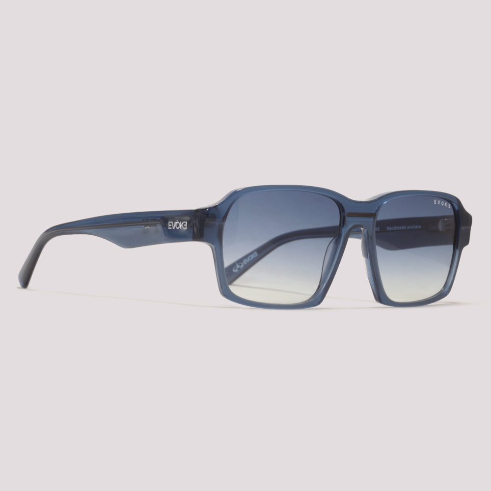 Evoke EVK RX71S D02 Azul Brilho Translúcido Azul Degradê - Sol - 56 mm