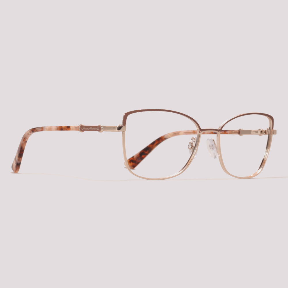 Jean Marcell JM1067 01A Dourado e Marrom - Grau - 55 mm