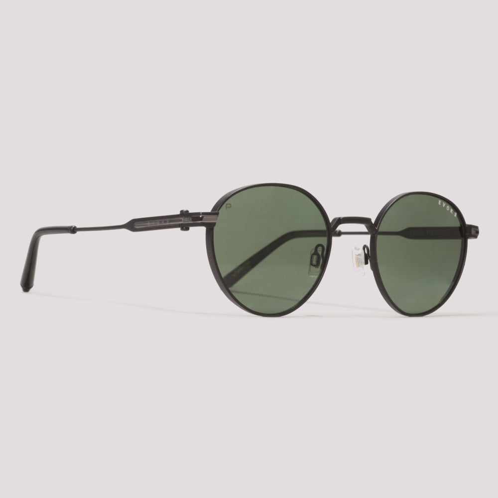 Evoke Shelby 05 09BP Preto Fosco Verde Polarizado - Sol - 52 mm
