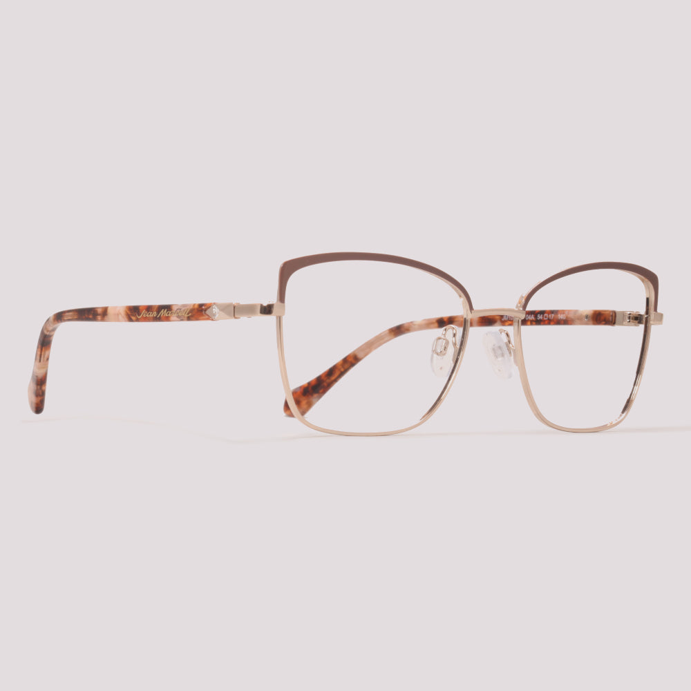 Jean Marcell JM1075C 04A Clip on Dourado Brilho Marrom Degradê - Grau - 54 mm