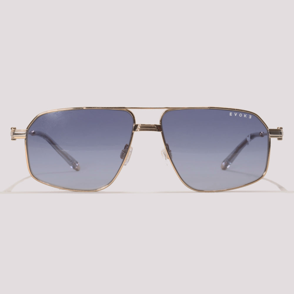 Evoke Shelby 06TL Titanium 04A Dourado Brilho Azul Degradê - Sol - 59 mm