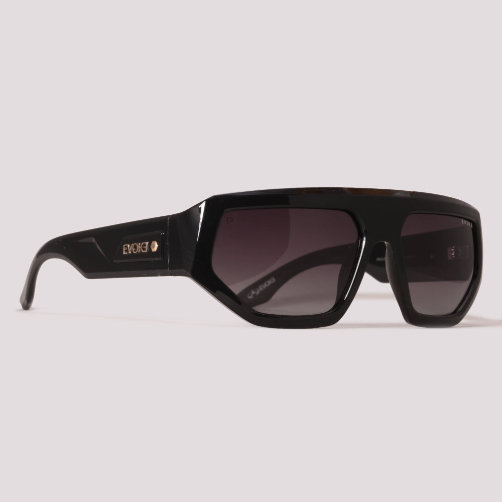 Evoke Flat Diamond A01P Preto Brilho Preto Degradê Polarizado - Sol - 60 mm