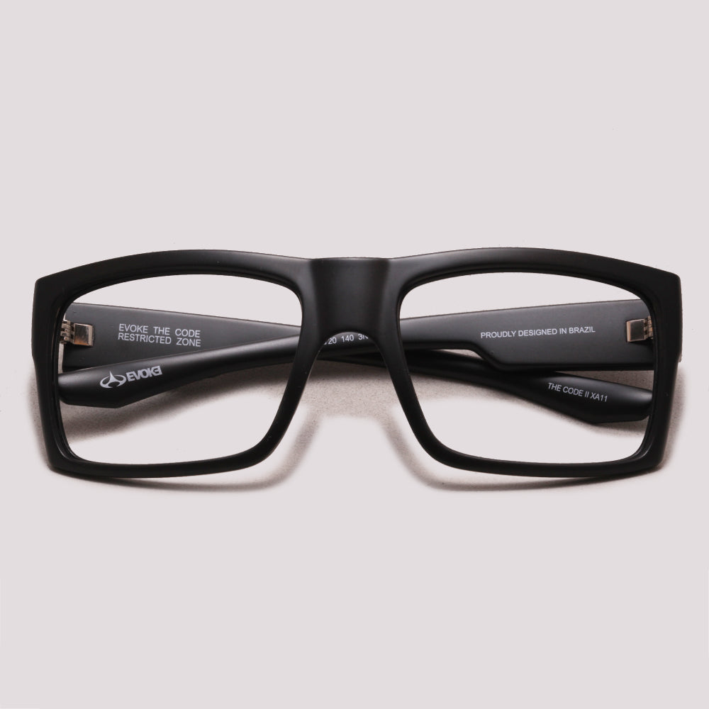Evoke Optical The Code II XA11 Preto Fosco - Grau - 60 mm