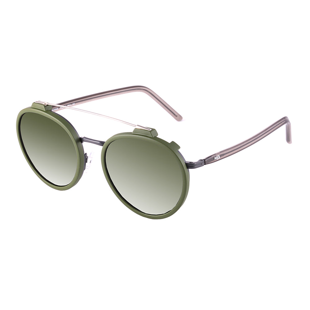 HB Switch 0420 Clip On Matte Graphite/ Matte - Solid Green Polarized Gray - Lente 5,1 cm - Grau