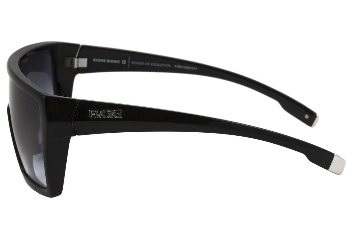 Evoke Bionic Alfa A14 Matte Black Temple Shine Gray Degradê - Lente 13,5 cm - Sol