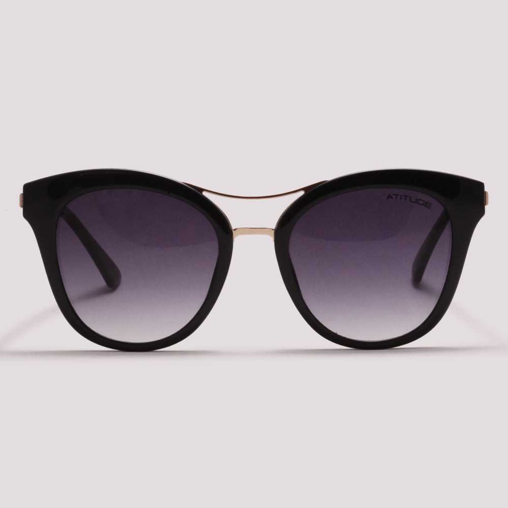 Atitude AT5368 A01 Preto e Dourado Brilho Preto Degradê - Sol - 52 mm