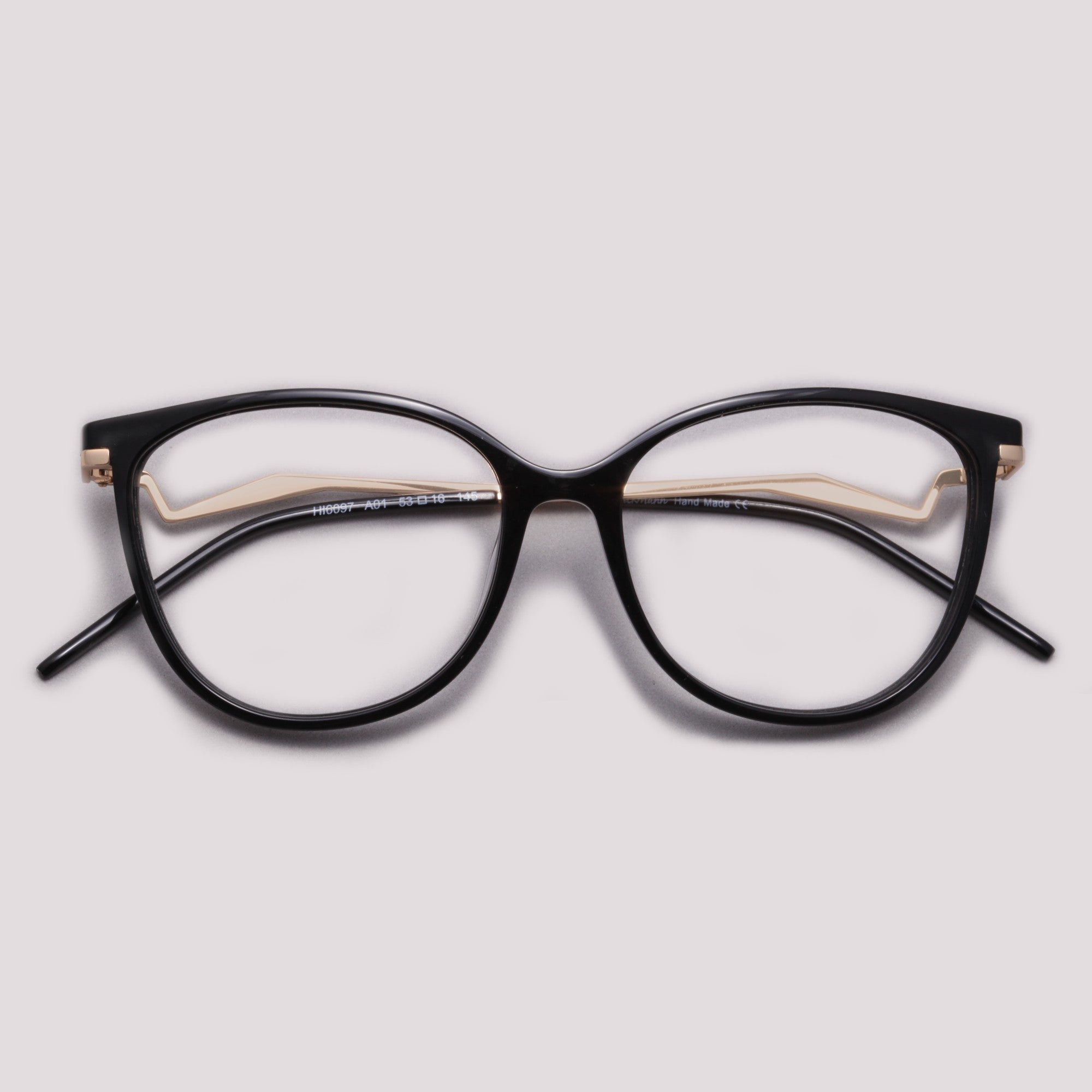 Hickmann HI6097 A01 Preto E Dourado Brilho - Grau - 53 mm