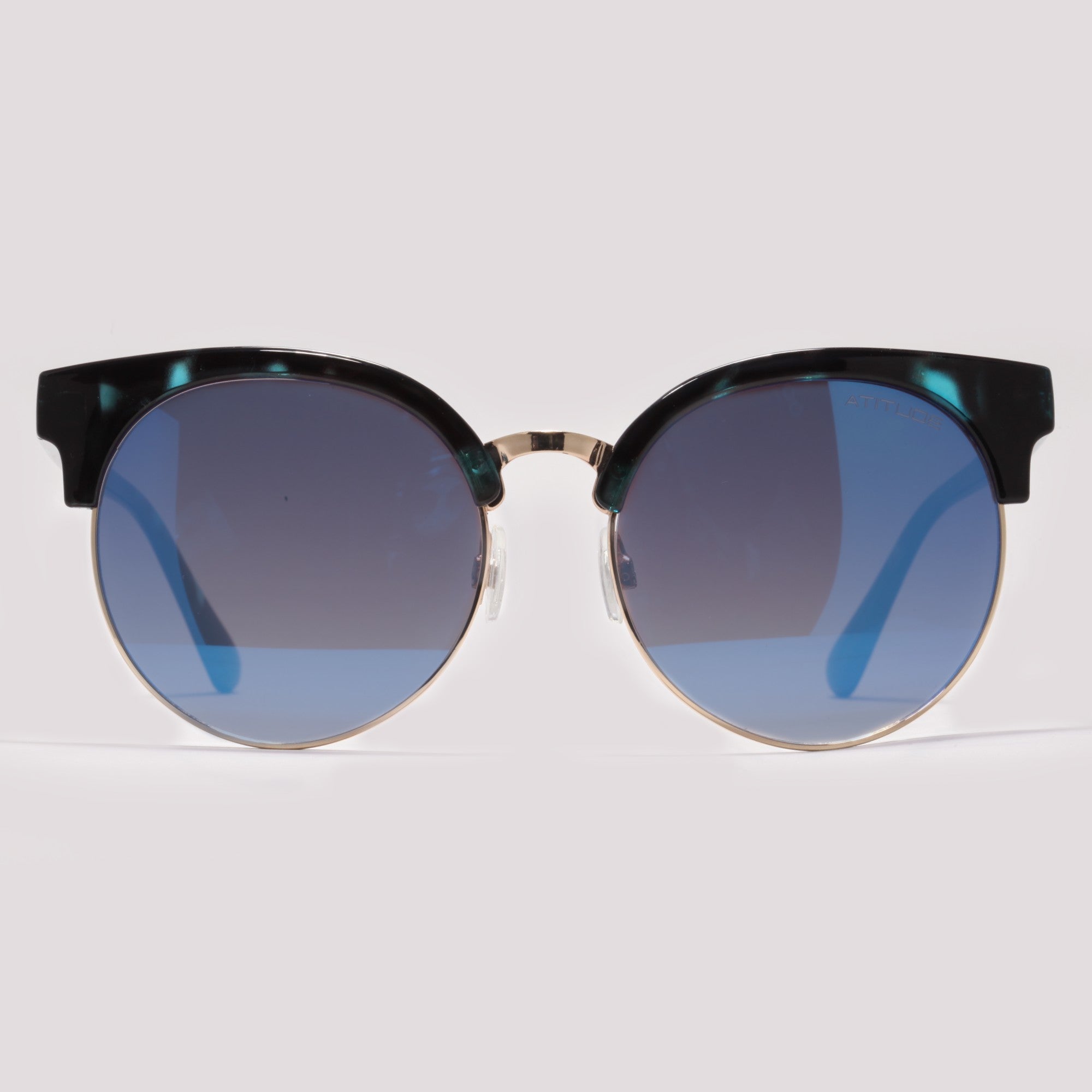 Atitude AT3189 G22 - Preto e Azul Mesclado Brilho - Sol - 55 mm