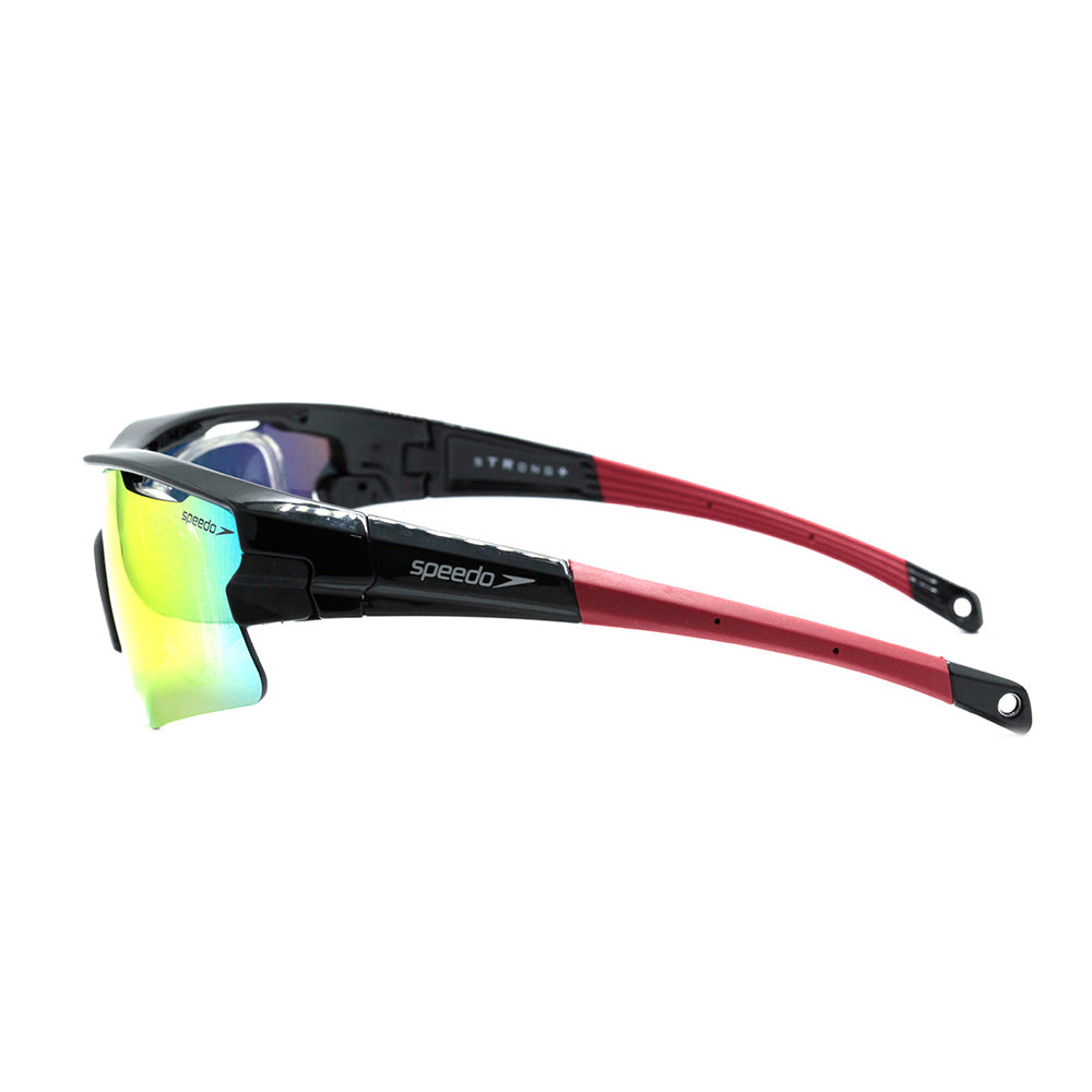 Speedo Pro 3 Clip-On A01 Preto Brilho e Vermelho Fosco/ Vermelho Espelhado - Lente 16 cm