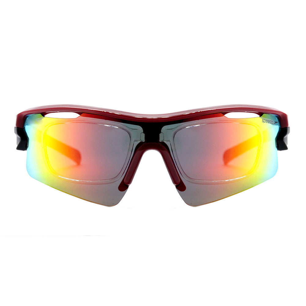 Speedo Pro 3 Clip-On T01 Vermelho Brilho/ Vermelho Espelhado - Lente 16 cm