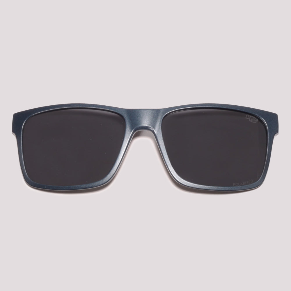 Clip On para Óculos de Grau HB Switch 0339 Matte Navy/ Polarized Gray - 53mm