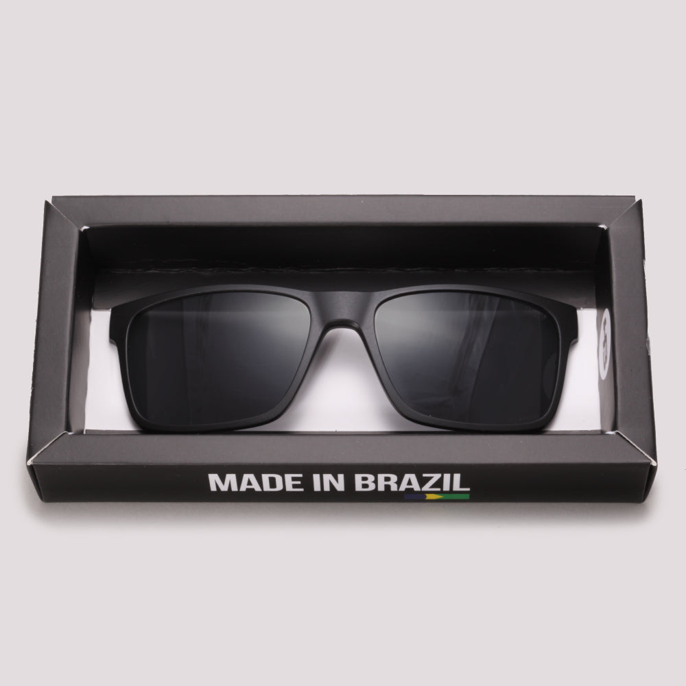 Clip On para Óculos de Grau HB Switch 0339 Preto Fosco Wood Preto Polarizado