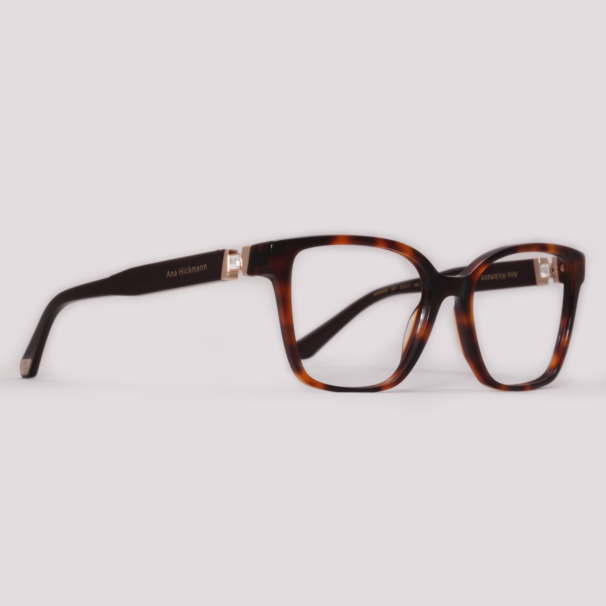 Ana Hickmann 20 Anos AH60050 G01 Turtle Haste Dupla - Grau - 53 mm