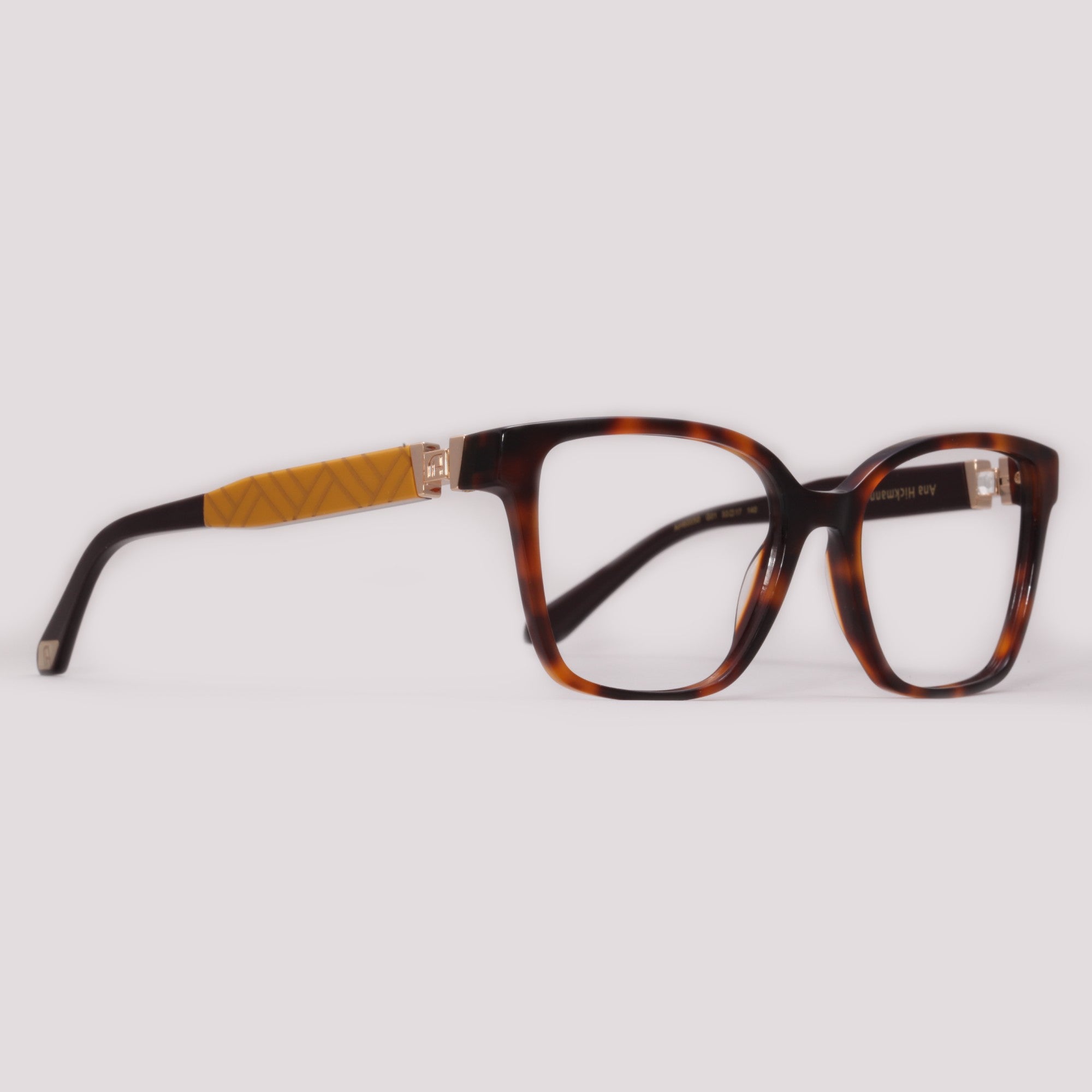 Ana Hickmann 20 Anos AH60050 G01 Turtle Haste Dupla - Grau - 53 mm