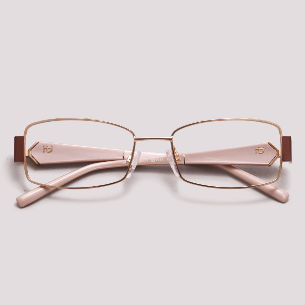 Ana Hickmann AH1160 04GS Duo Fashion Dourado e Marrom Brilho - Grau - 52 mm