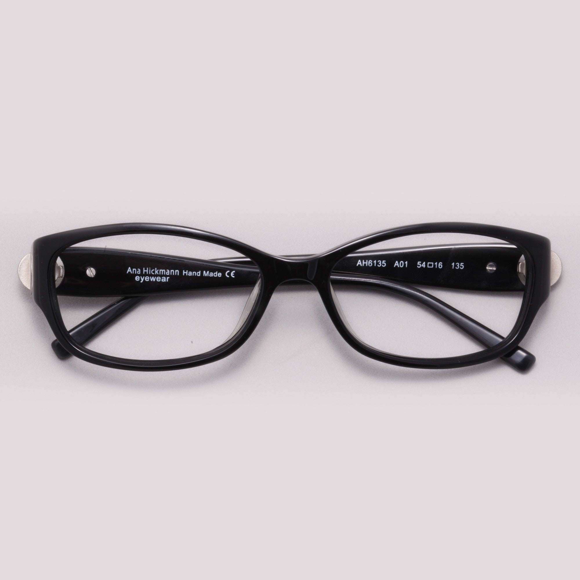 Ana Hickmann AH6135 A01 Preto Brilho - Grau - 54 mm