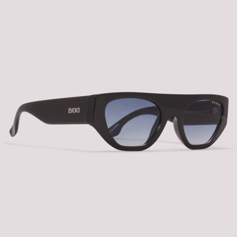 Evoke Kurt A02 Preto Brilho Azul Degradê - Sol - 52 mm