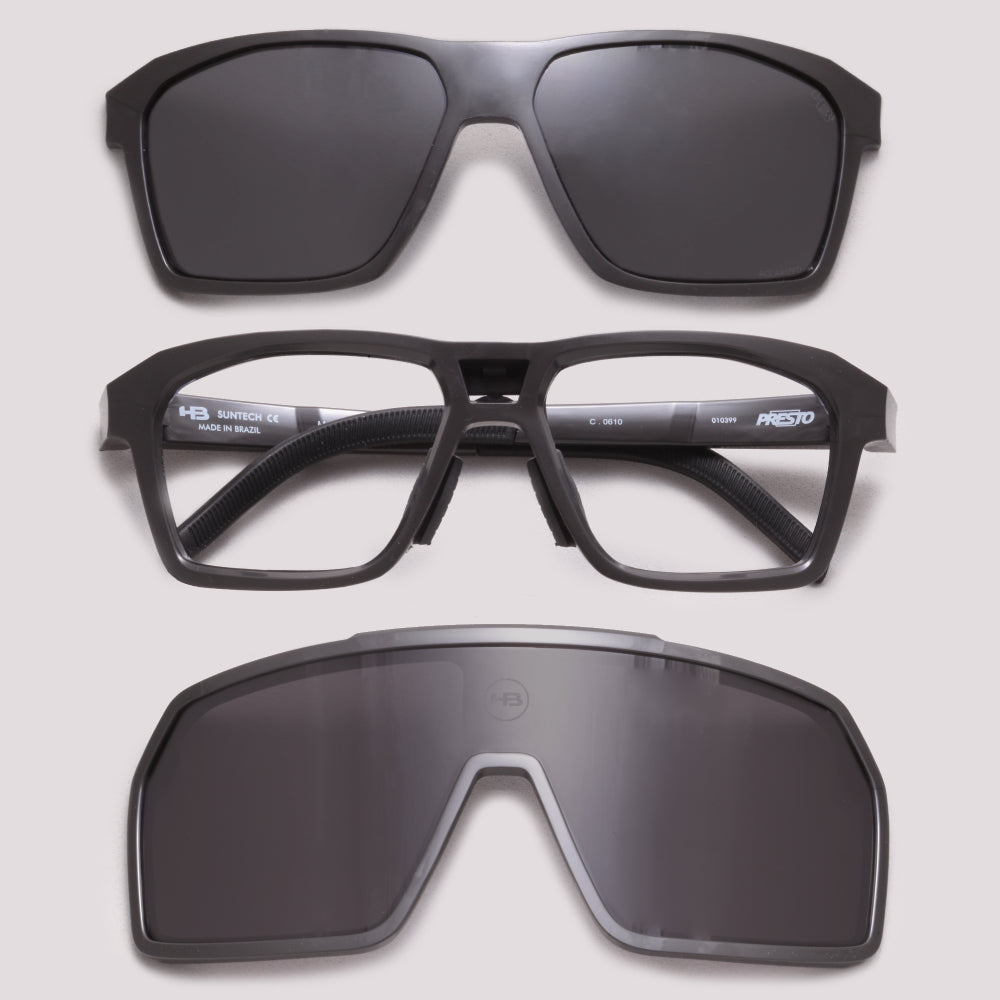 HB Presto Clip On Graphene/ Black Gray - 55 mm