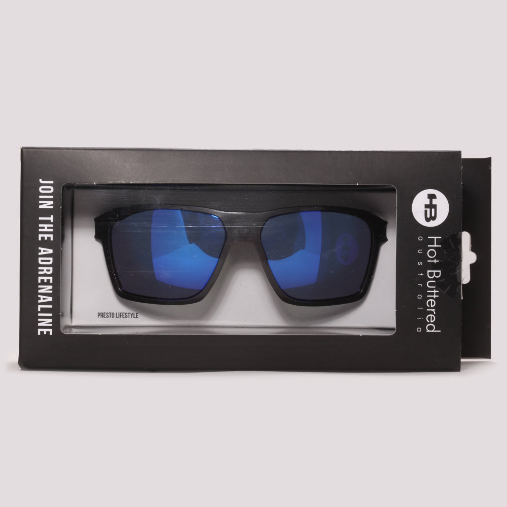 Clip On para Óculos de Grau HB Casual Presto Grafeno Azul Espelhado
