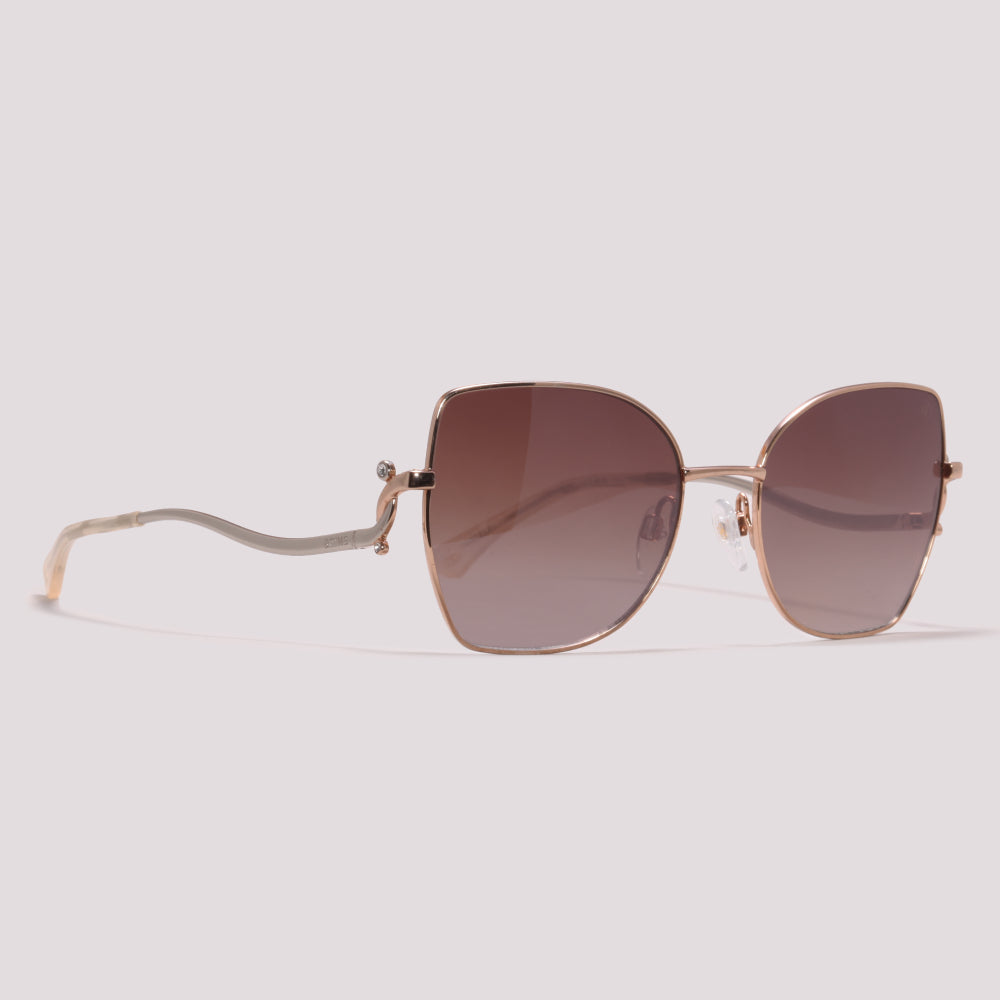 Anima Sou Chic 04A Dourado Brilho Marrom Degradê  - Sol - 54 mm