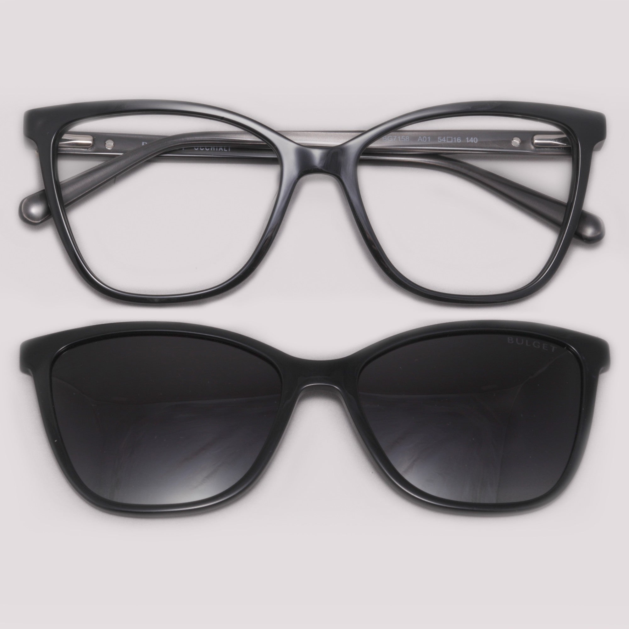 Bulget BG7158 Clip on A01 Preto Brilho - Grau - 54 mm