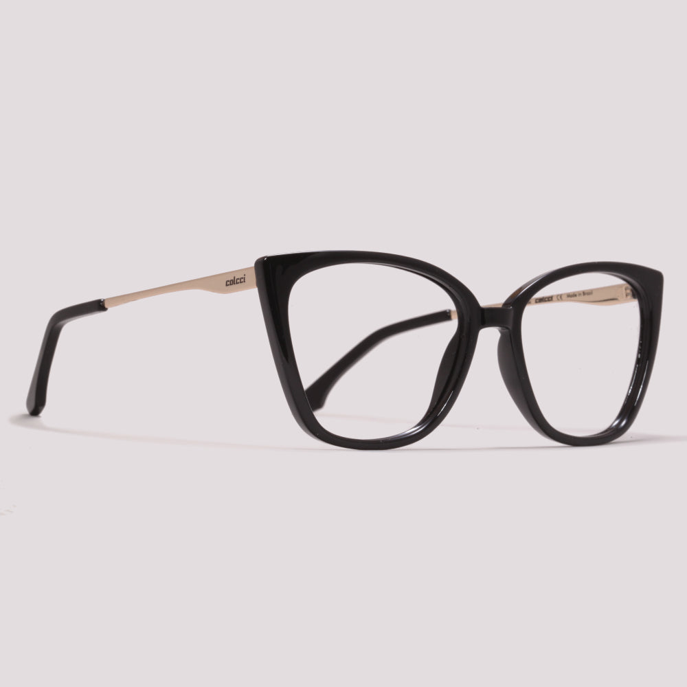 Colcci Bandy 4 Clip on Preto Brilho Preto Degradê - Grau - 57 mm