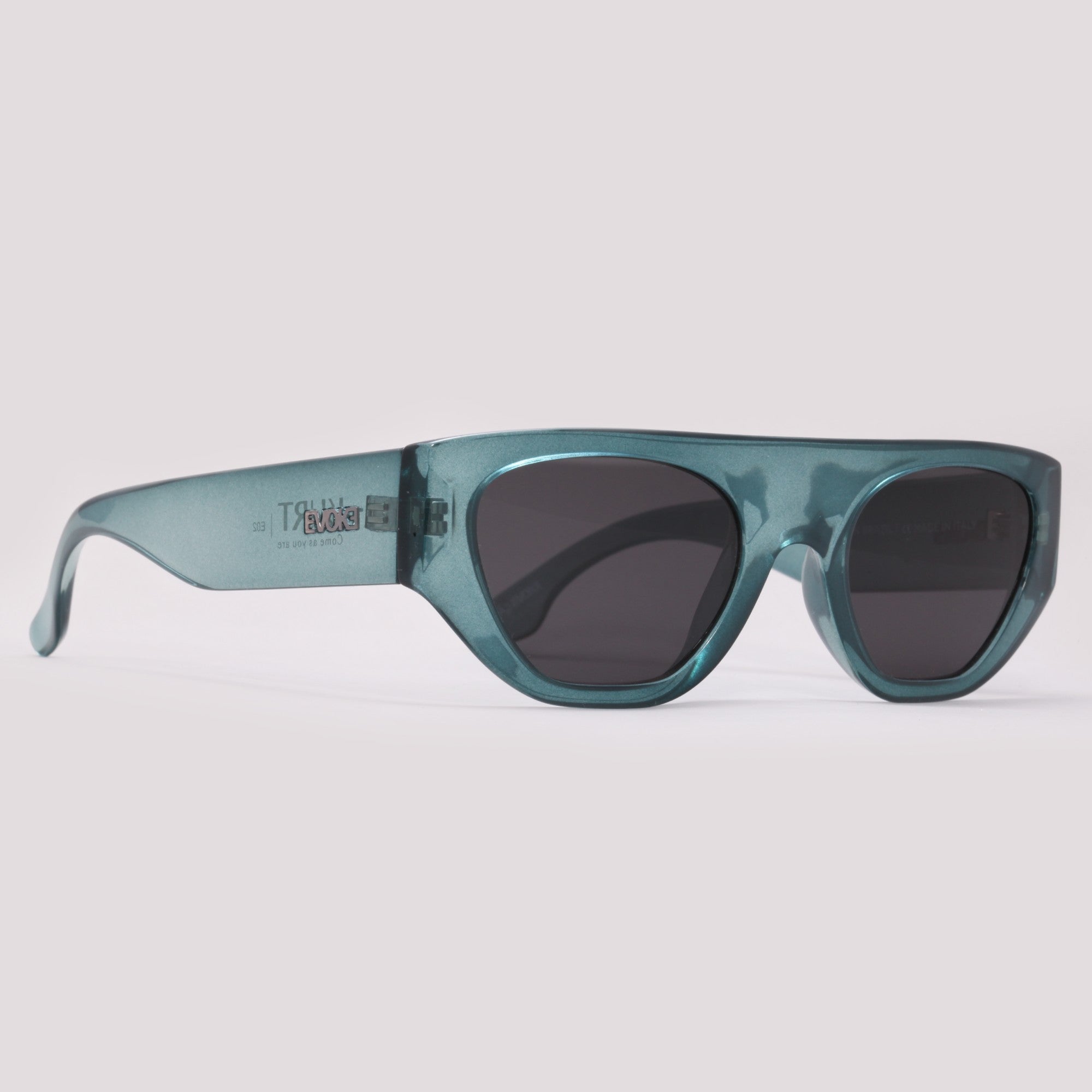 Evoke Kurt E02 Verde Translúcido Brilho Preto - Sol - 52 mm