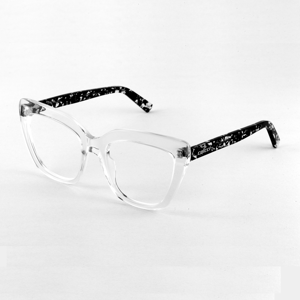 Colcci Antonela Transparente e Preto Meclado - Lente 5,4 cm - Grau