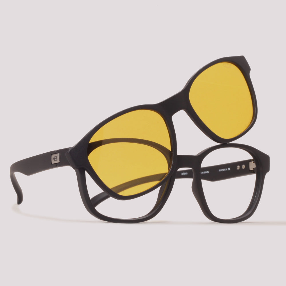 HB Switch 0448 Preto Fosco Preto Polarizado + Night Drive - Grau - 50 mm