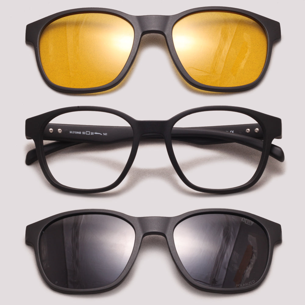 HB Switch 0448 Preto Fosco Preto Polarizado + Night Drive - Grau - 50 mm