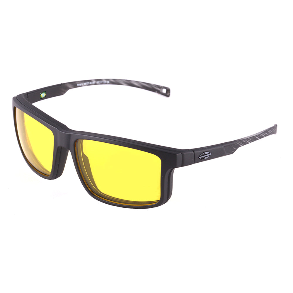 Mormaii Swap 5 Clip on Preto e Cinza Fosco/ Preto/ Amarelo - 57 mm - Grau