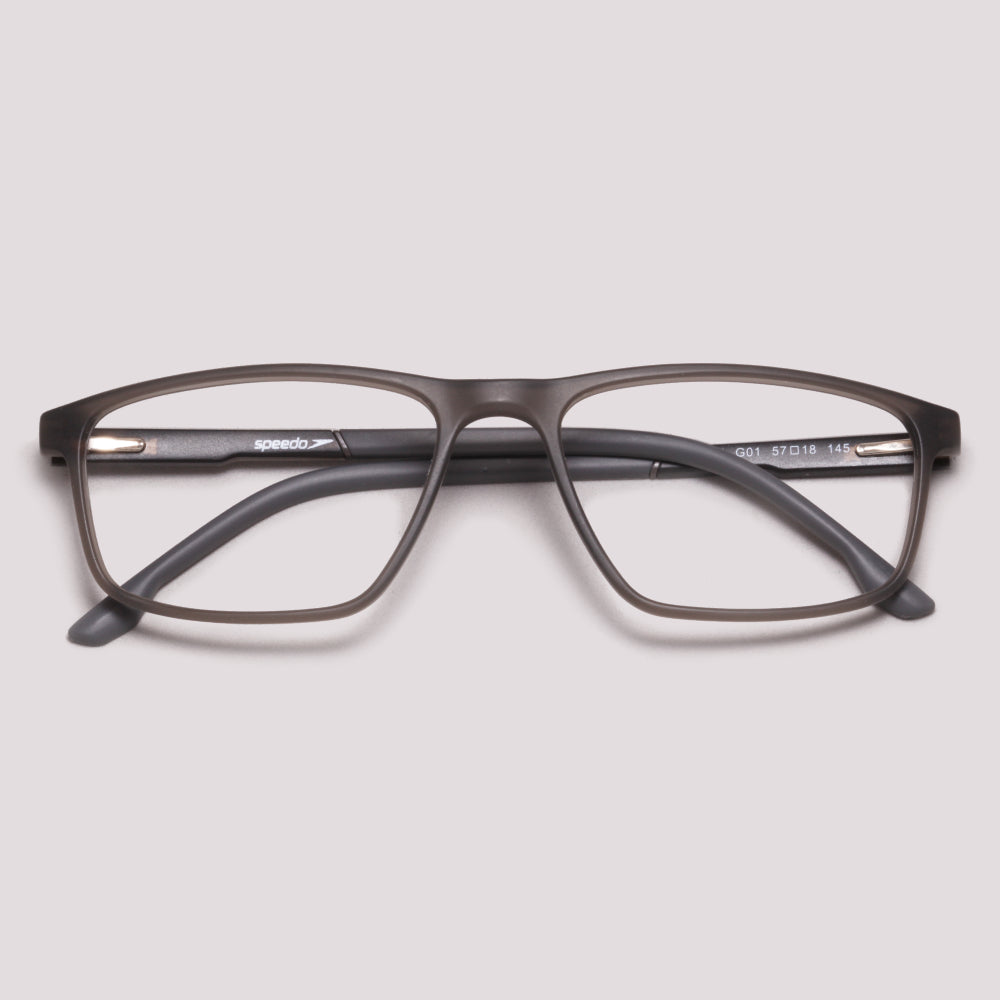 Speedo SP7040I G01 Retangular Cinza Fosco - Grau - 57 mm