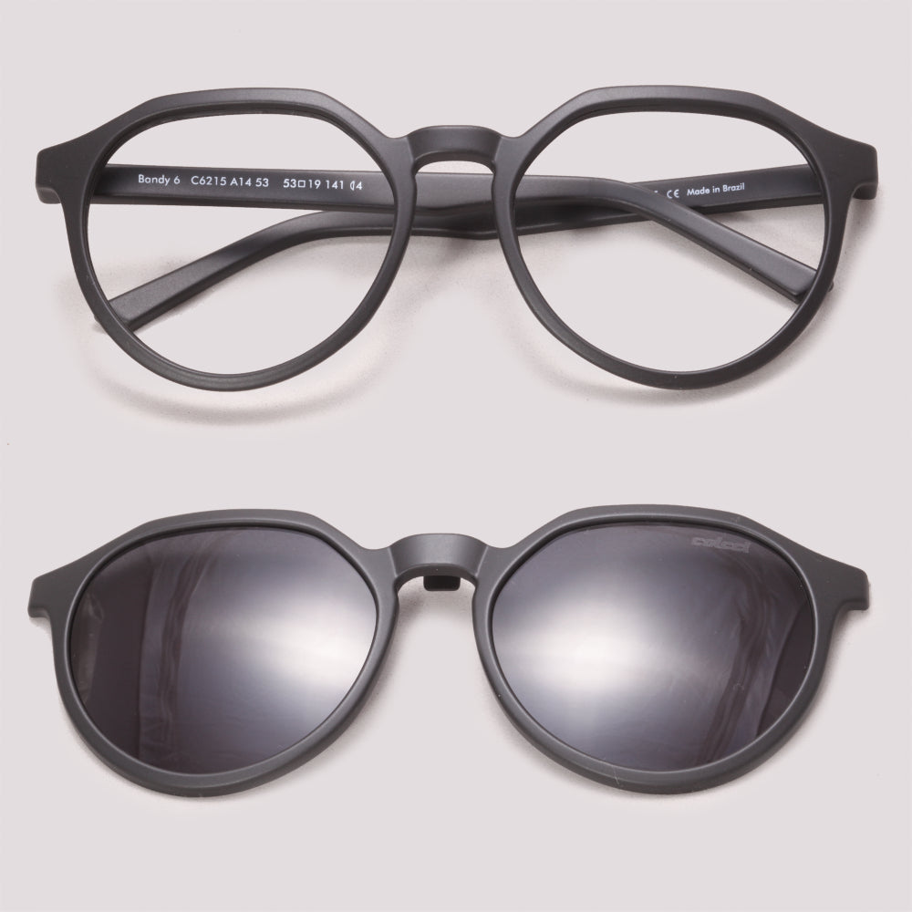 Colcci Bandy 6 Clip On Preto Fosco/ Preto - 53 mm - Grau