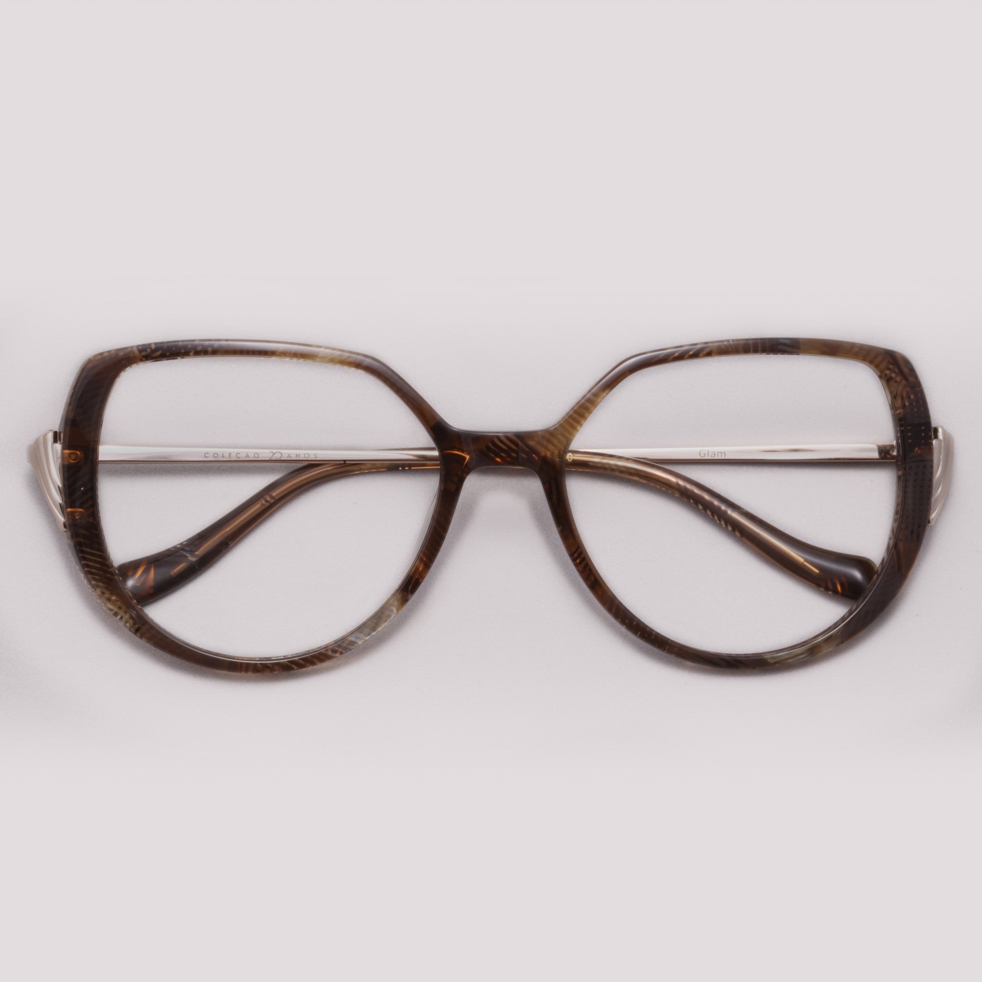 Ana Hickmann 20 Anos AH60046 G01 Marrom Mesclado - Grau - 56 mm