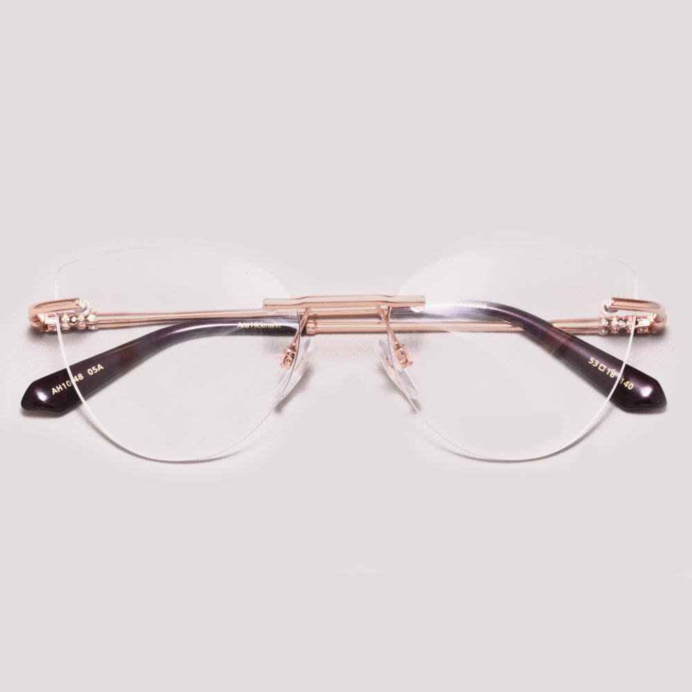 Ana Hickmann AH10048 05A Dourado - Grau - 53 mm