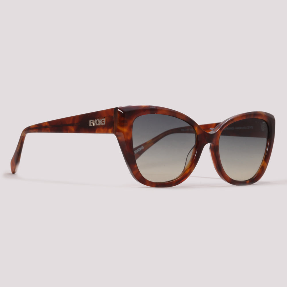 Evoke EVK 43 G22 Marrom Mesclado Brilho Verde Degradê - Sol - 52 mm