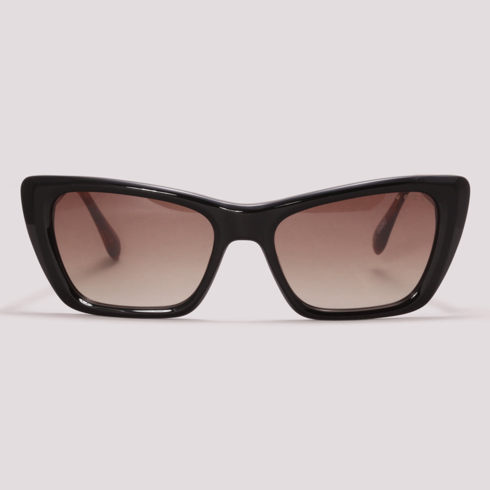 Evoke EVK 44 A02 Preto Brilho e Mesclado Marrom Degradê - Sol - 53 mm