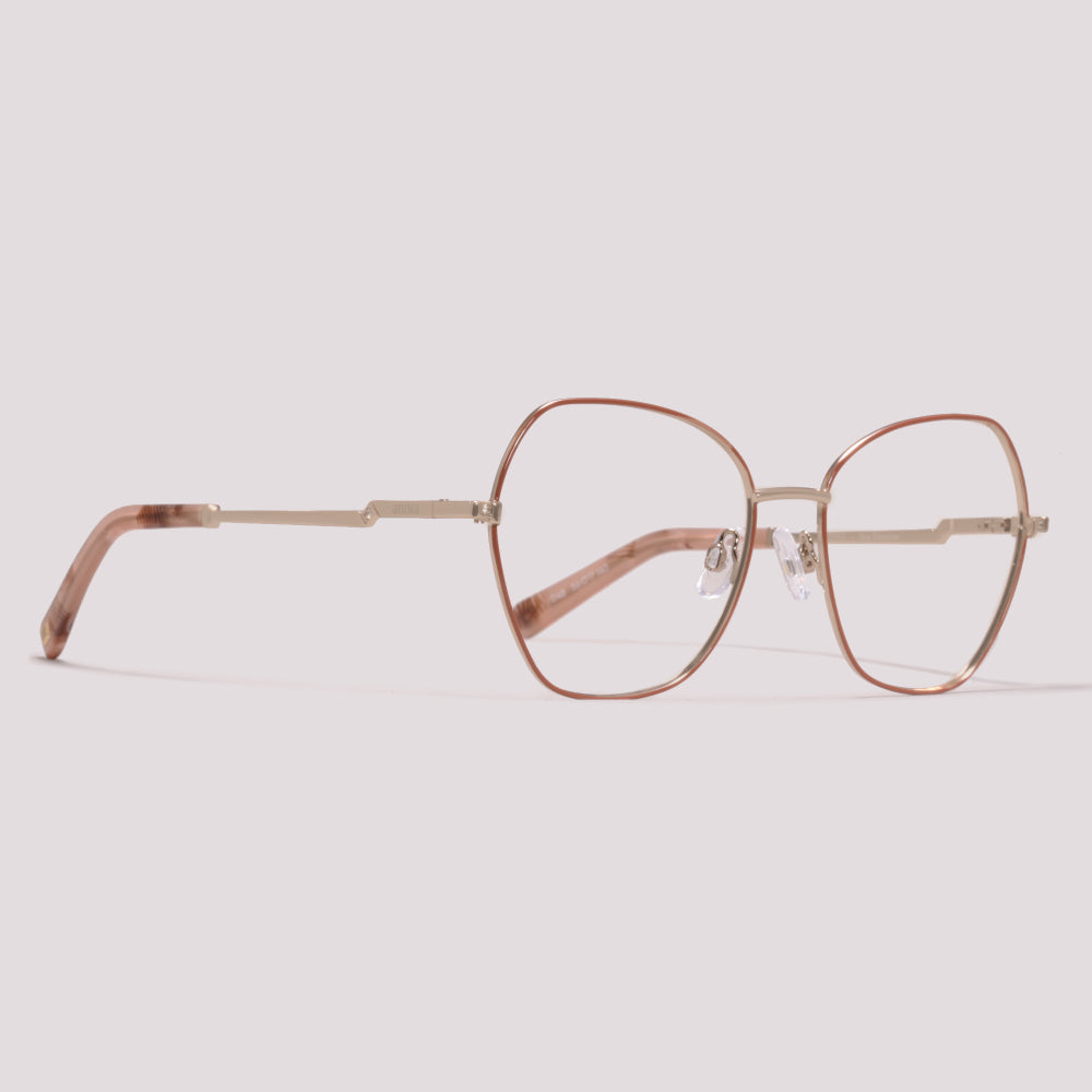Anima Sou Virtuosa 04B Marrom e Dourado - Grau - 56 mm