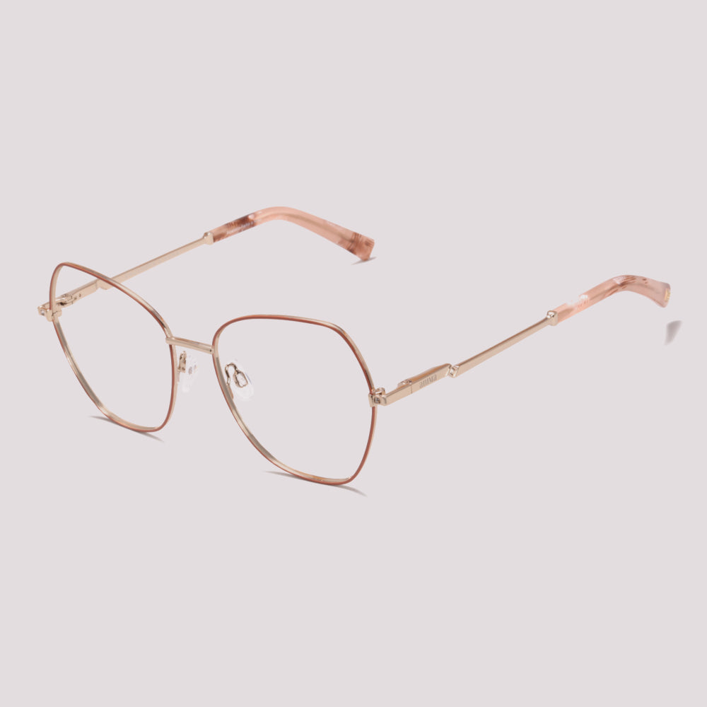 Anima Sou Virtuosa 04B Marrom e Dourado - Grau - 56 mm