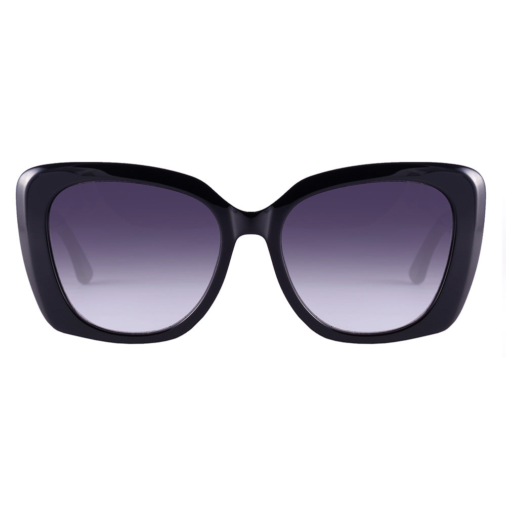 Colcci Alexia Retrô Preto Brilho/Cinza Degradê - Solar - TAM 52 mm