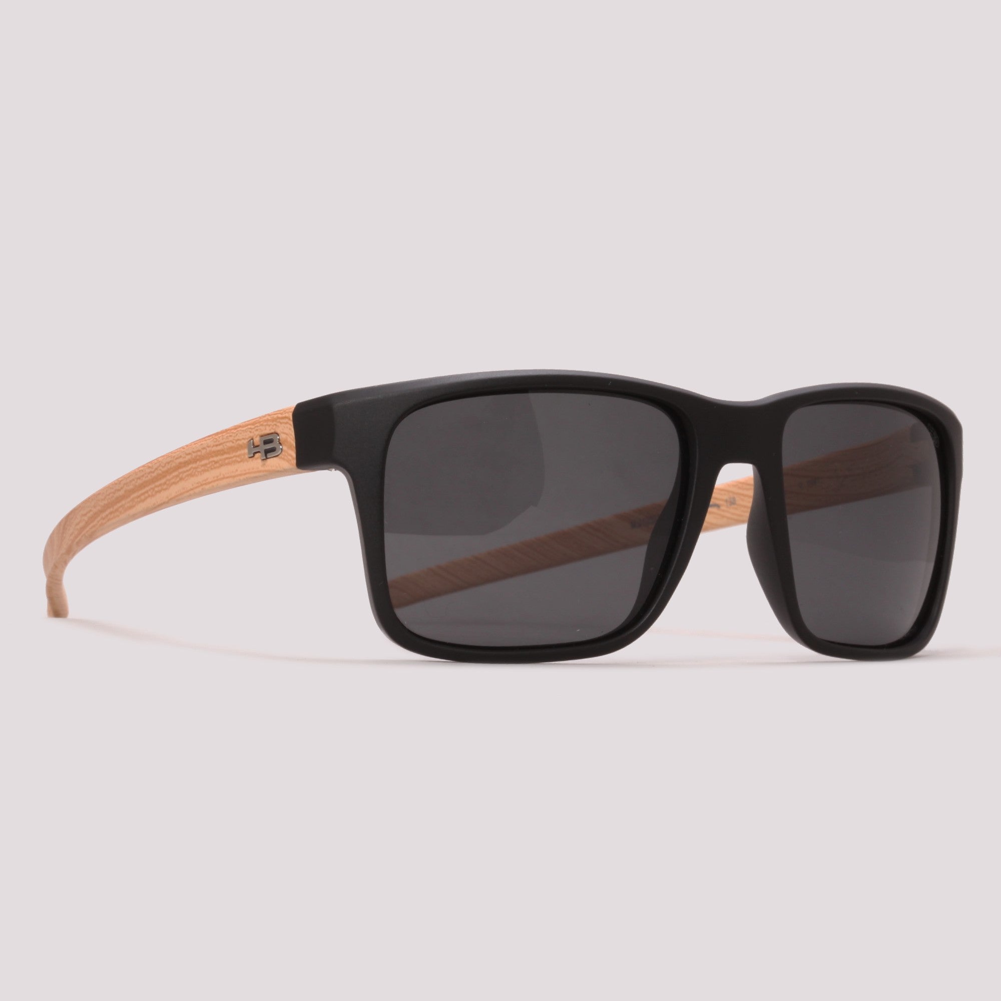 HB H-Bomb 2.0 Preto Fosco Mdeira Cinza Polarizado - Sol - 56 mm
