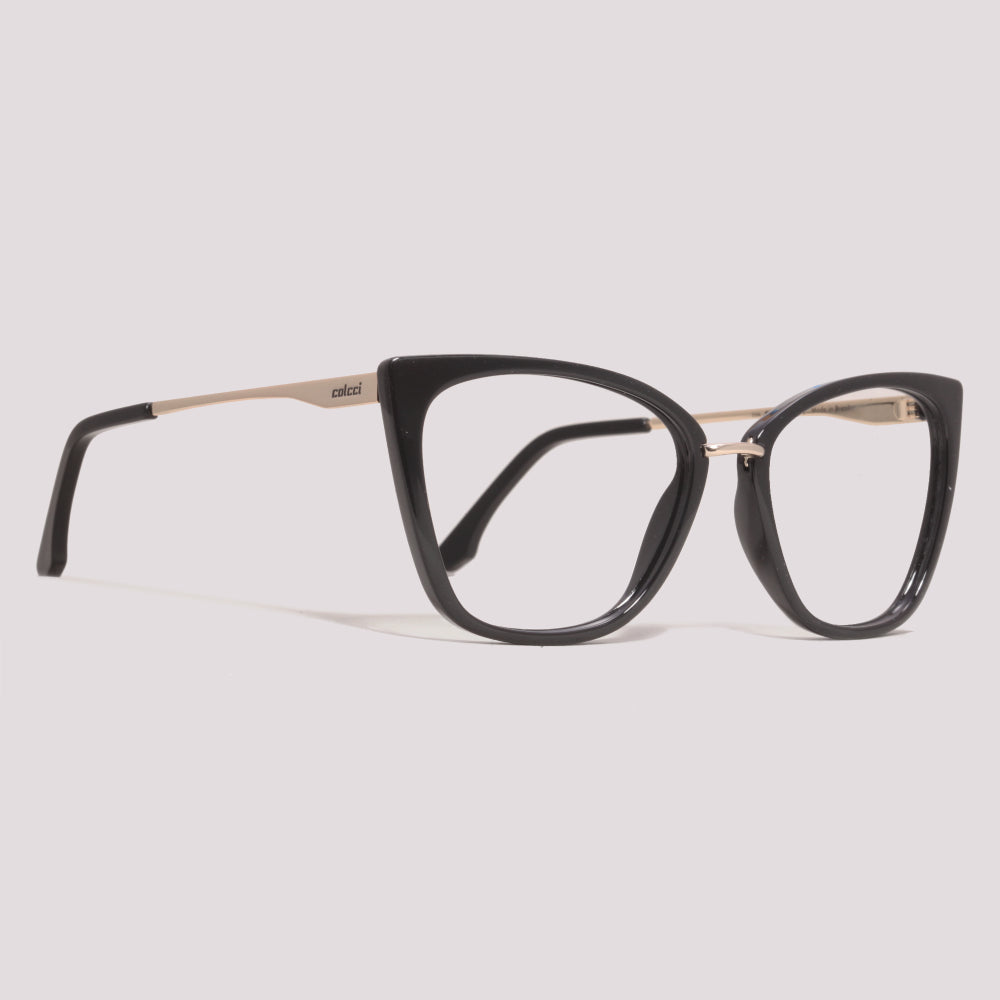 Colcci Aretha Y Teen Preto Brilho e Dourado - Grau - 52 mm