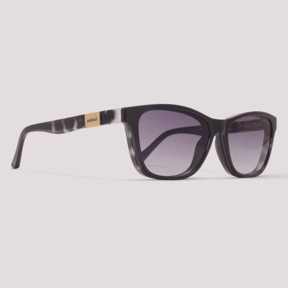 Colcci Bandy 7 Clip On Preto Brilho Demi Preto e Branco - Grau - 54 mm