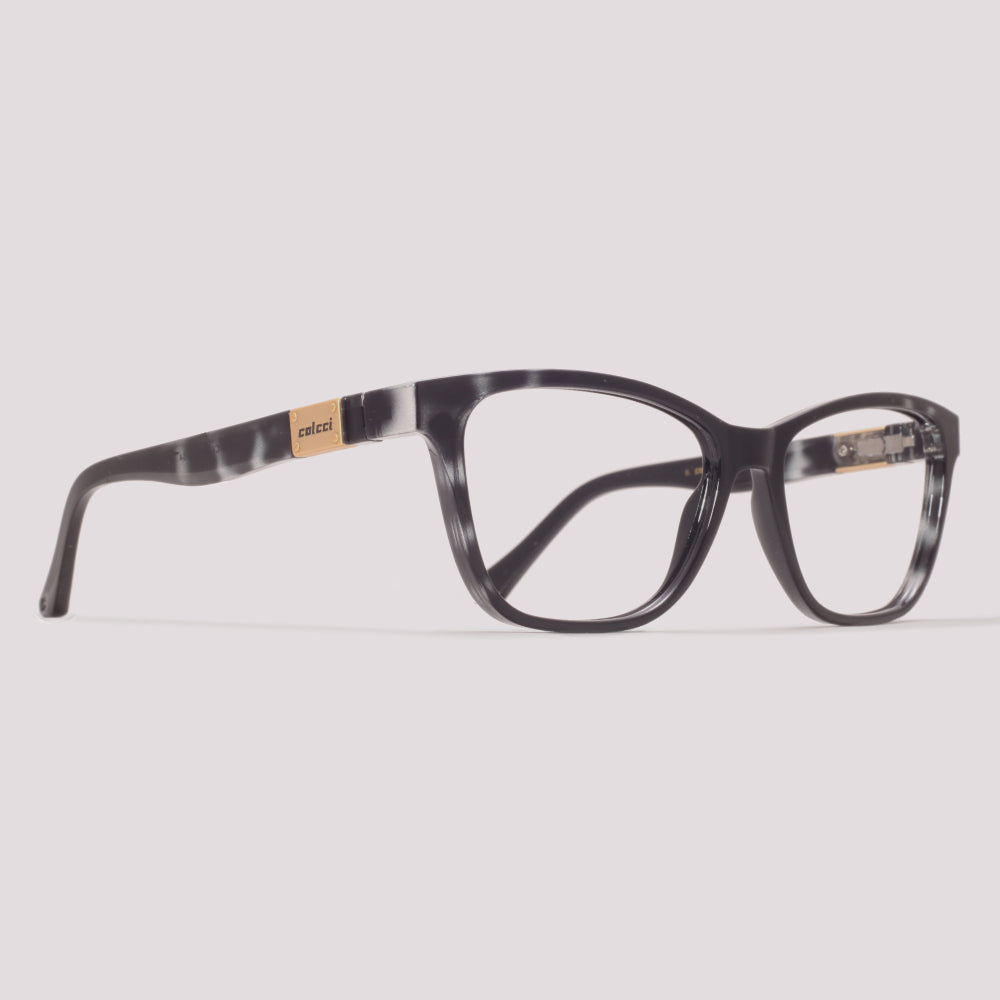 Colcci Bandy 7 Clip On Preto Brilho Demi Preto e Branco - Grau - 54 mm