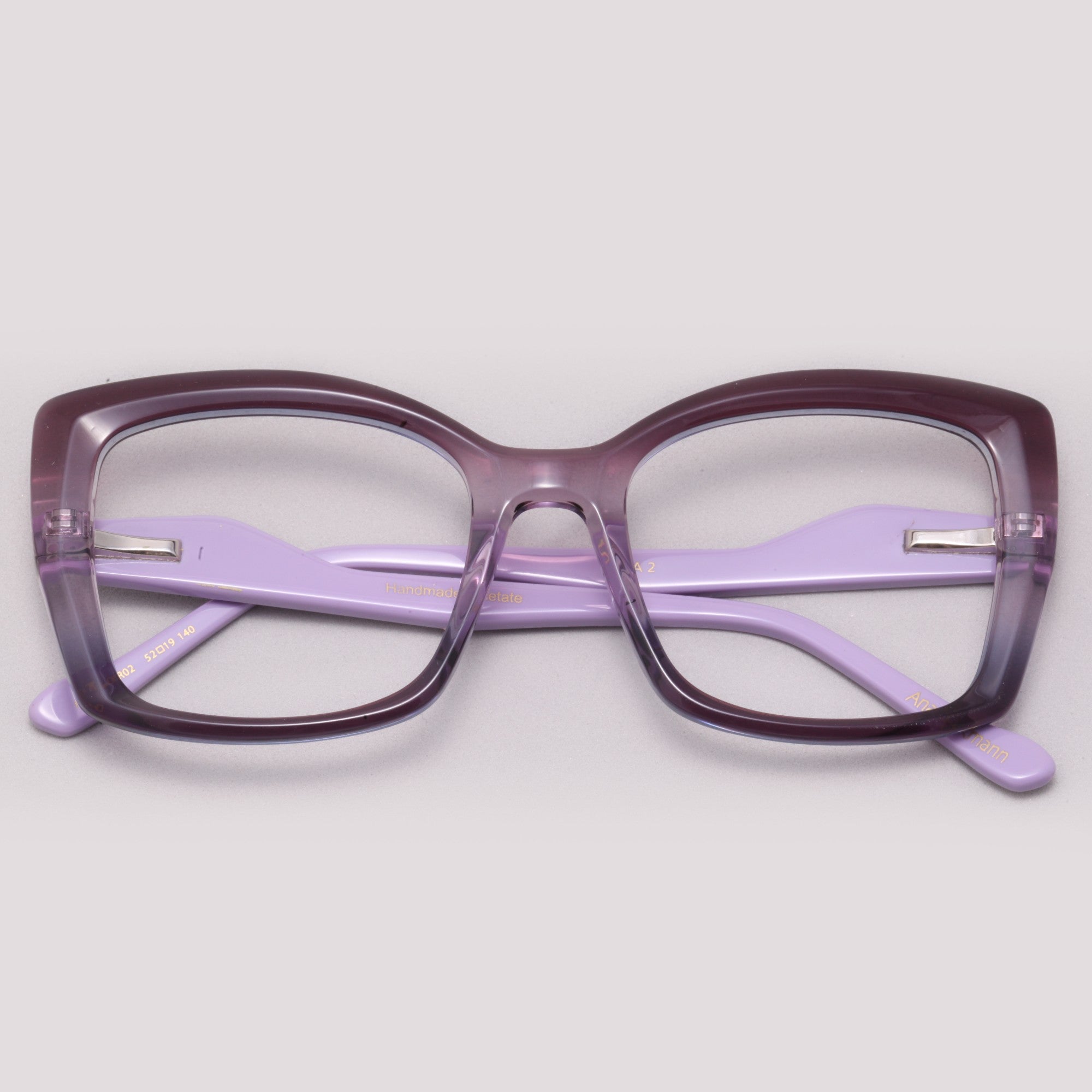 Ana Hickmann Nina 2 AH60078 R02 Roxo Translúcido - Grau - 52 mm